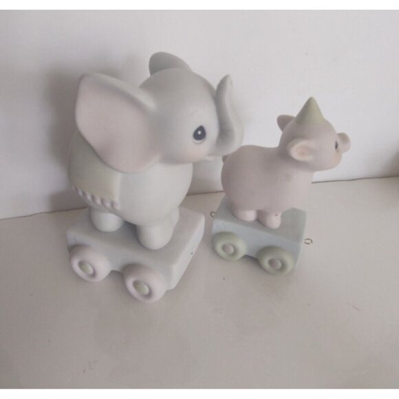 Two Vintage Precious Moments Birthday Theme Figurines 1985 - Picture 2 of 11